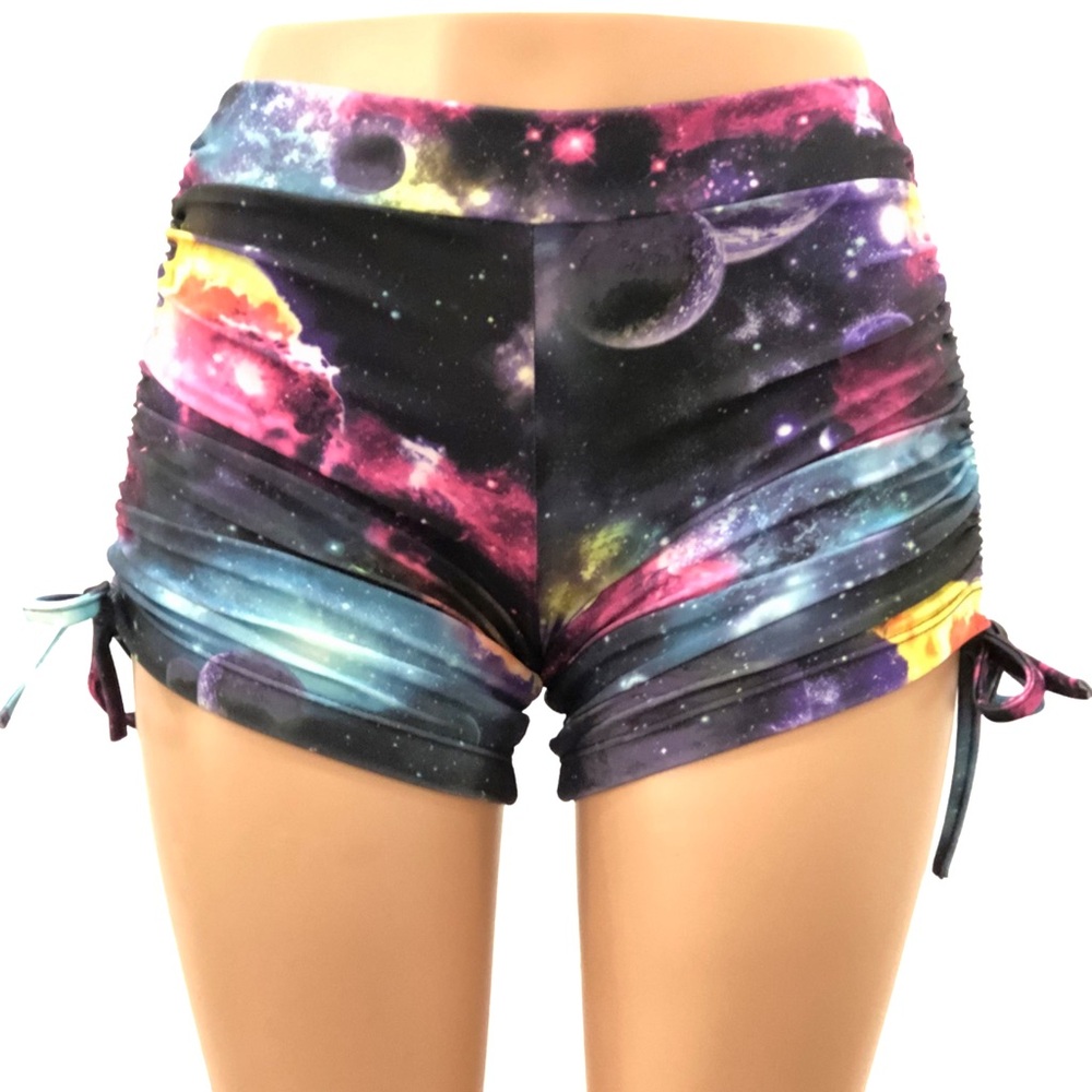 Space Galaxy Hot Yoga Sexy Short Swim Festival SXYfitness Made in USA